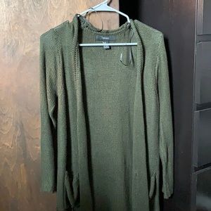 Forever 21 Women’s Green Open Cardigan
